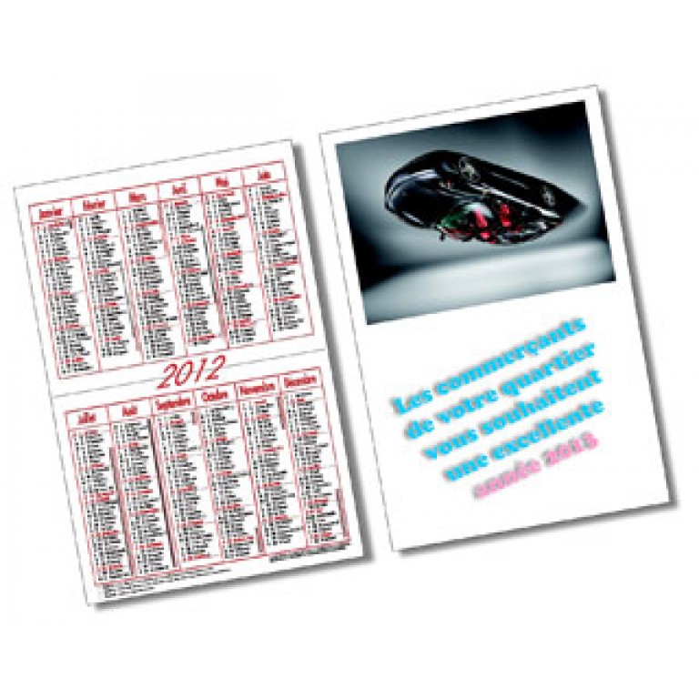 Calendrier personnalisable de poche, calendriers personnalisés pas chers, Calendriers poche