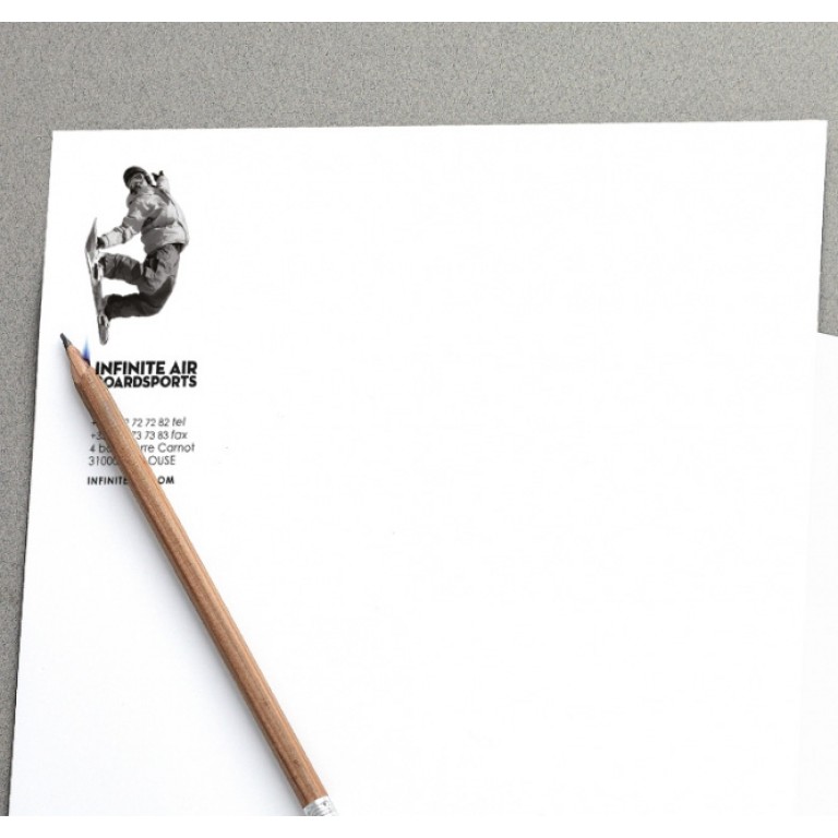 Impression entête de lettre, papier de correspondance