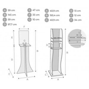 colonne gel désinfectant