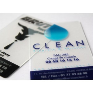 Cartes transparente pvc quadri